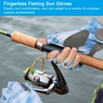 thumbnail image 6 of Uxcell Fishing Gloves Breathable Fingerless Fishing Sun Protection Gloves for Men and Women, Light Blue (M Size), 6 of 6