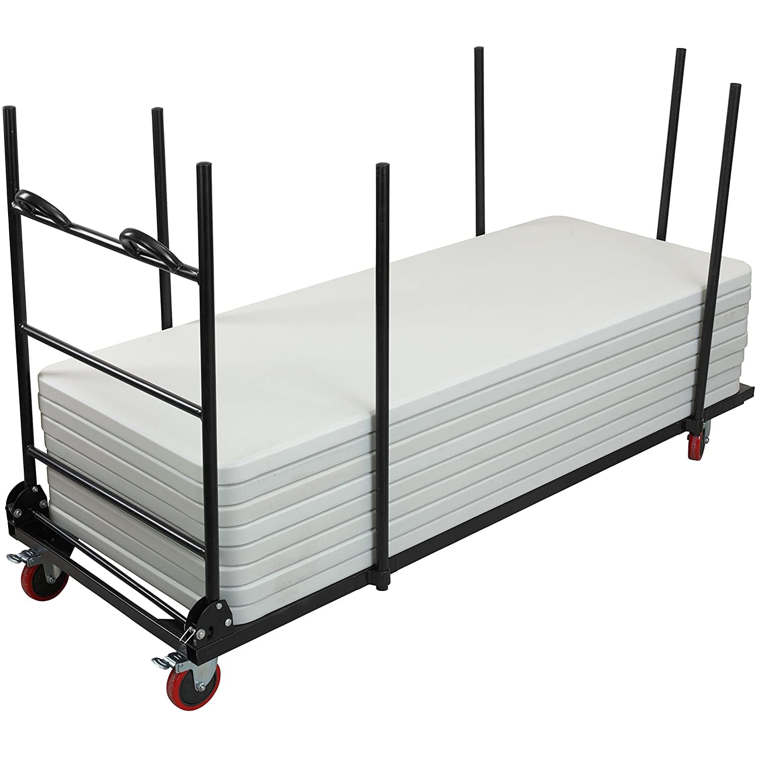 AdirOffice Foldable Party Table Rolling Dolly Portable Cart Transport