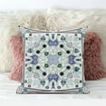 thumbnail image 3 of Amrita Sen Designs  18 x 18 in. Paisley Leaf Geo Broadcloth Indoor & Outdoor Zippered Pillow - Off White, Grey & Muted Blue, 3 of 6
