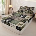 thumbnail image 2 of Erosebridal Camo Patchwork Checkered Zipper Twin Comforter Sets with Fitted Sheet and 2 Pillowcases,Rustic Farmhouse Hunting Zipper Bedding Set For Boys,Black Reversible,4 Pieces, 2 of 7