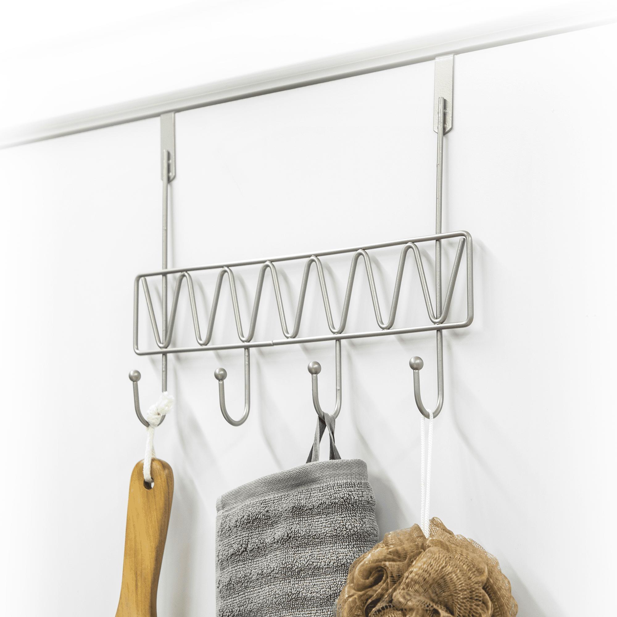 Home Zone Living Over The Door Coat Rack, 4-Hook Hanger