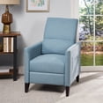 thumbnail image 3 of Llinc Store Nail Tufted Fabric Push Back Recliner Chair with Footrest Upholstery Modern Lying Chair Single Sofa for Living Room, Light Blue, 3 of 9