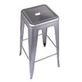 thumbnail image 3 of GIA Design Group 30 Inch Bar Height Backless Metal Stool, Silver, 3 of 7