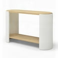 thumbnail image 5 of End Table for Small Spaces with 2-Layer Storage, Stable Frame & Easy Assembly (Natural & White), 5 of 6