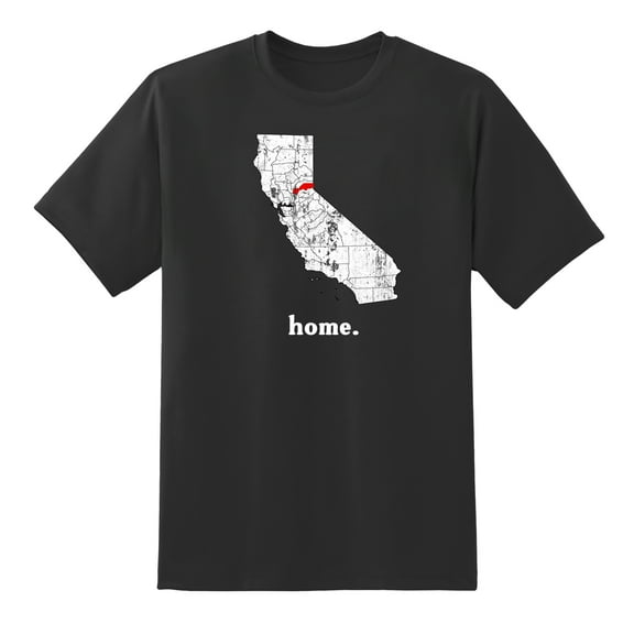 CA Map California Home State Love California Home Design T Shirt Black,L
