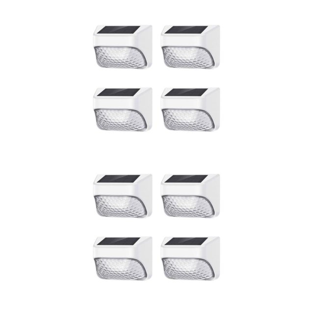 Wosthever Lámpara de pared con luz Solar LED de 4 Uds., energía para jardín, escaleras, escalones, luces de valla, decoración navideña, Type1 NO1