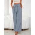 thumbnail image 3 of a.Jesdani Women's Wide Leg Lounge Pants High Waisted Elastic Tie Knot Loose Trousers with Pockets S-XXL, 3 of 6