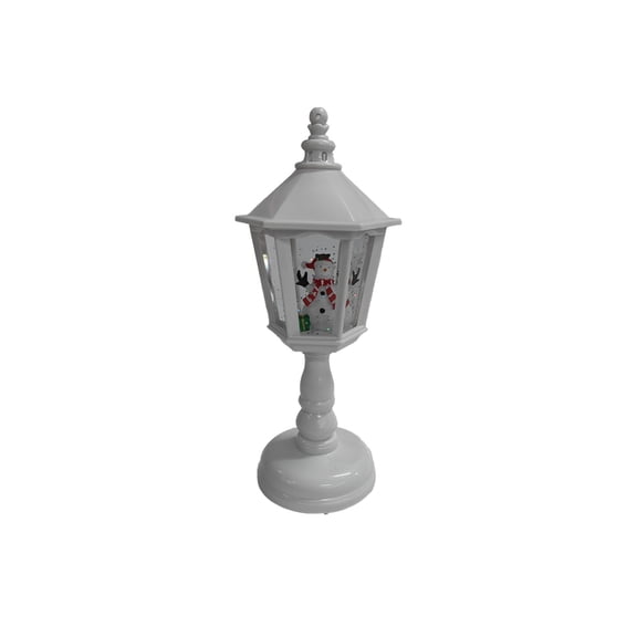 Deeceymbur Christmas Table Lamp with Music Luminous Ornaments Snow Night Light Small Gift with Usb Cable inject 5Ml Water White