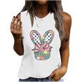 thumbnail image 1 of Pompotops Fashion Woman Causal Rounk Neck Printing Blouse Sleeveless T-Shirt Summer Tank Tops, 1 of 6