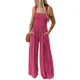 thumbnail image 3 of Mono elegante para mujer, verano 2023, tirantes sexys, sin mangas, de una pieza, pantalones de pierna ancha, ropa de trabajo de oficina, monos de mujer, 3 of 5