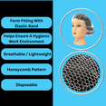 thumbnail image 3 of MMBM 1000 Pcs - 24" White Disposable Nylon Honeycomb Hair Nets, 16-17gsm, 3 of 11