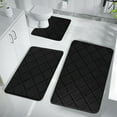 thumbnail image 5 of Meitianfacai Memory Foam Bath Mat 3 Set Bathroom Rugs For 3 Pcs Toilet Mats Universal Soft Comfortable Water Absorption Non-Slip Thick Machine Washable Easier To Dry Dark, 5 of 7