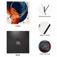 thumbnail image 2 of Navy Blue Burnt Orange Wooden Wall Clock Silent Non Ticking, Boho Art Modern Geometric Square Wall Clocks Battery Operated, Decor Clock for Home Office, Living Room, Kitchen, 10 Inch, 2 of 9