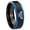Black And Blue Step Edge, variant on Zelda Skyward Sword Crest Beveled Rose Gold Tungsten Ring 10MM