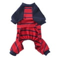 thumbnail image 6 of CHBORLESS Stripes Dog Pajamas Puppy Rompers Pet Dog Jumpsuit Clothes Doggie Onesies Puppy Bodysuits for Small Medium Dogs (Large, Red), 6 of 7