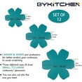 thumbnail image 3 of PinesC Pot and Pan Protectors, Set of 12 and 3 Different Sizes, Larger & Thicker Felt Pan Protector Pads, Cyan Pot Separators Protectors for Stacking and Protecting Your Cookware, 3 of 5