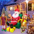 thumbnail image 3 of Nuevo árbol de Navidad de Papá Noel con oso polar, decoración inflable para el hogar, exterior, muñeco de nieve de Navidad, decoración para jardín, arco para fiesta, 3 of 5