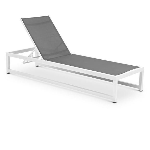 Meridian Furniture Maldives Cream Water Resisting Patio Adjustable Chaise