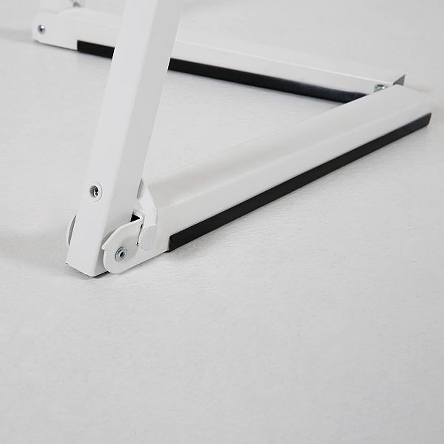 M&T Displays White Portable Easel 59 inch with 5 Different Height Adjustments Foldable and Practical Solution for Painting Canvas Presentation