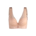 thumbnail image 1 of INSPIRE CHIC Women's Ruched Front Plus Size Full Coverage Padded Cami Bra Beige 44/100 Fit 40C, 1 of 5