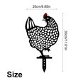 thumbnail image 2 of Muyoka Adornos de jardín, gallina, pollo, patio, arte, jardín, patio trasero, decoración de césped, regalo, negro, adornos de césped para patio trasero al aire libre Muyoka Hogar, 2 of 7
