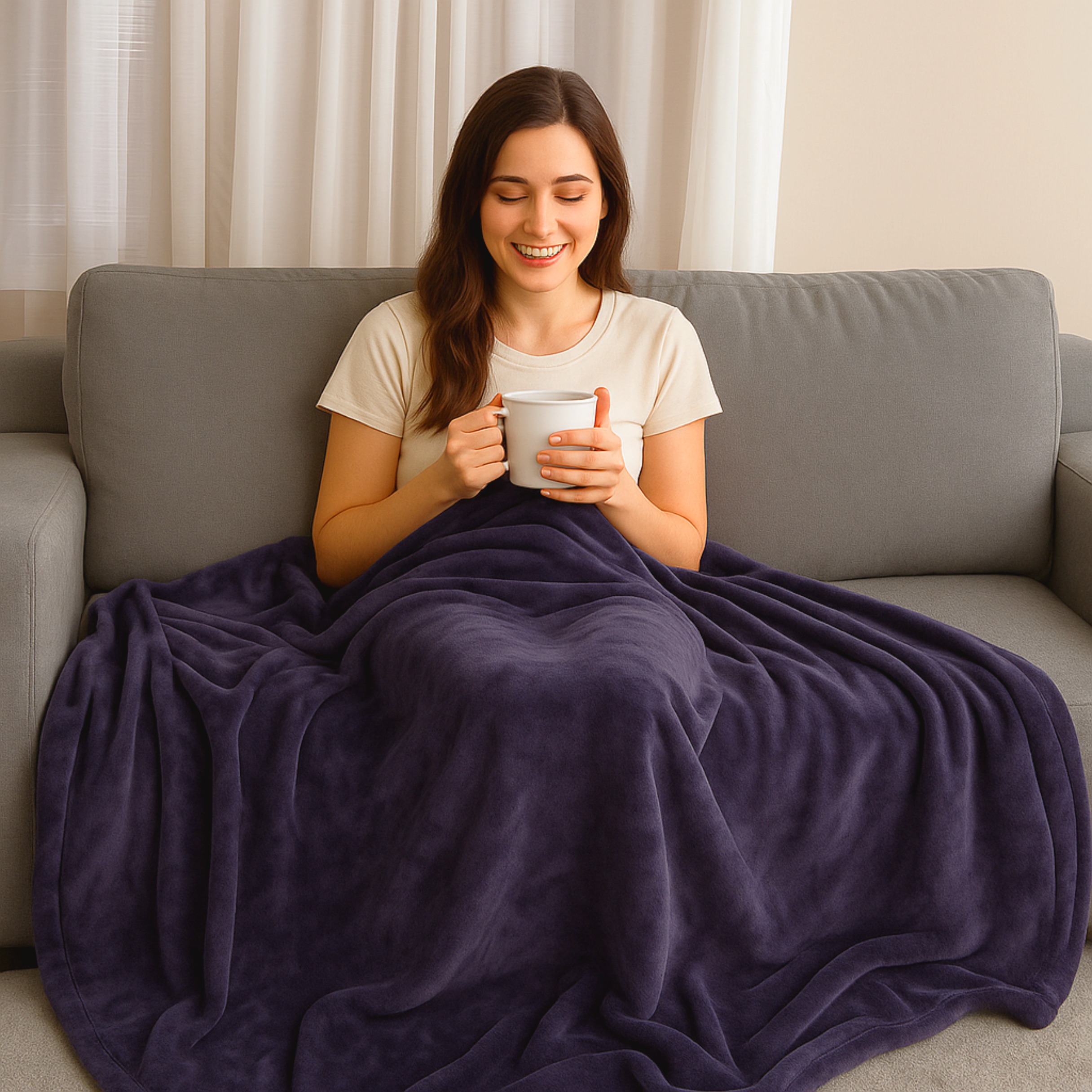Lavish Home 80x80 King Size Waterproof Throw Blanket for Kids