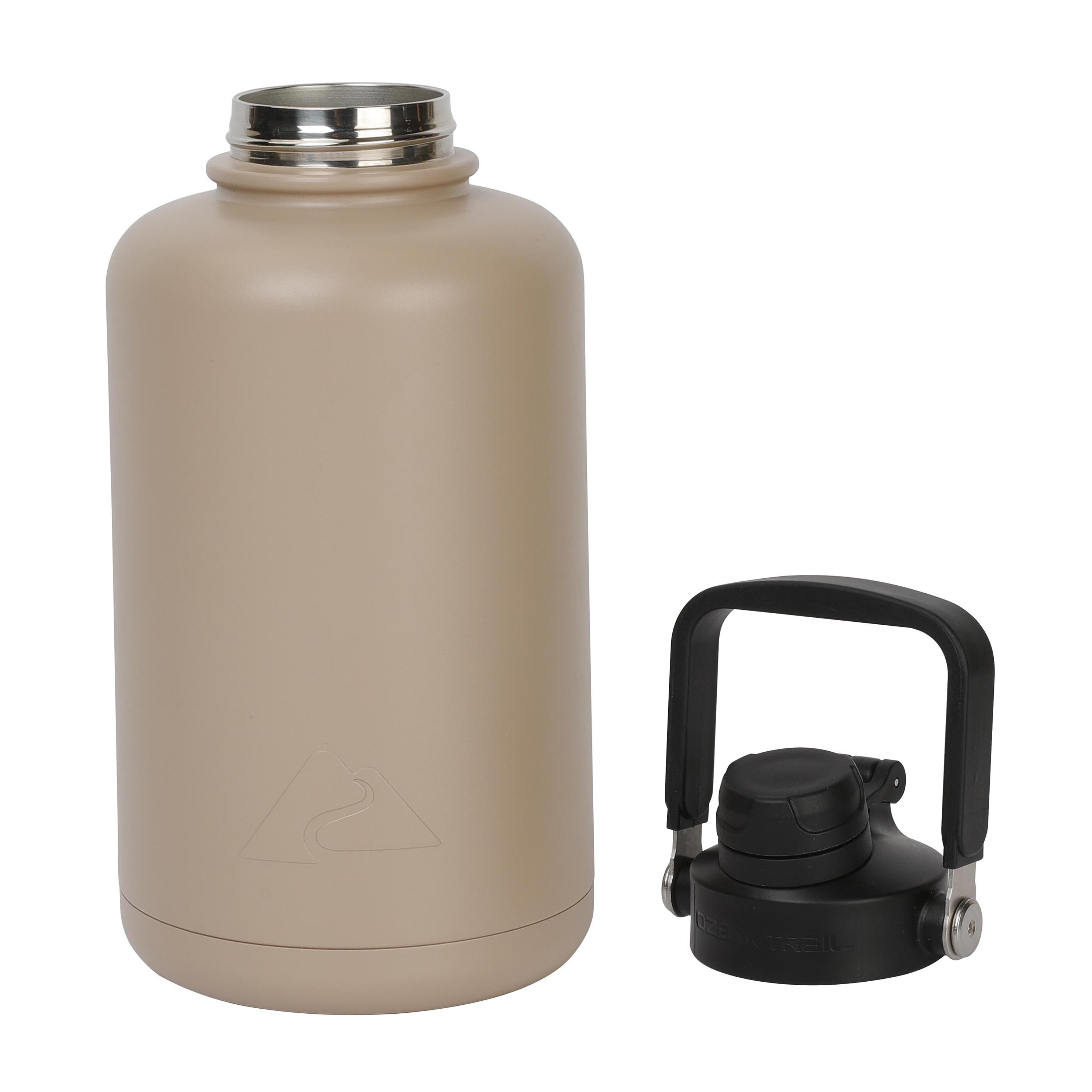 Ozark Trail 64 oz Stainless Steel Insulated Jug with Handle, Tan