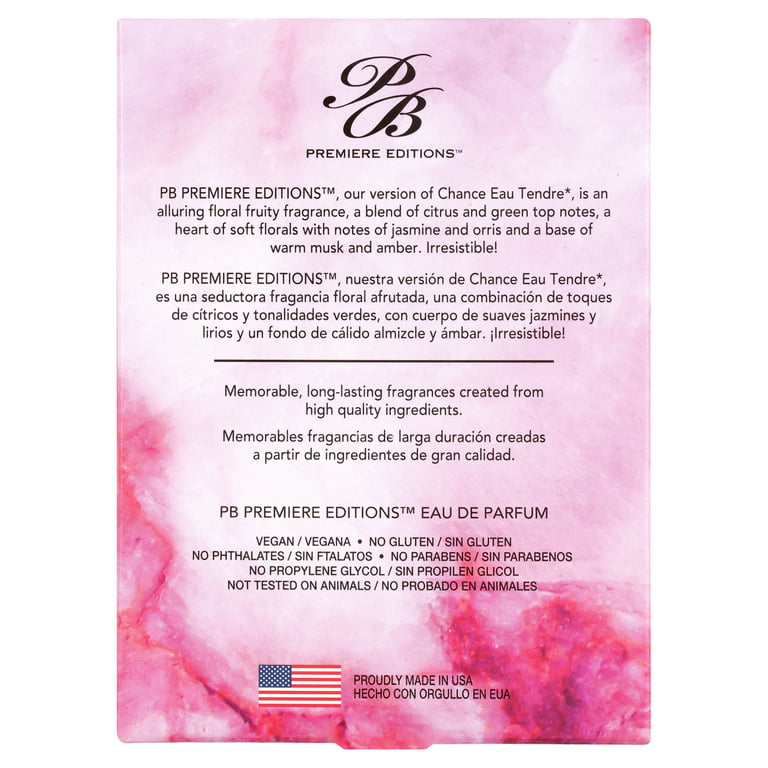 Parfums Belcam Premiere Editions Version Chance Eau Tendre Eau de Parfum Spray Perfume for Women - 1.7 fl oz