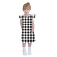 thumbnail image 2 of Girls Dresses Summer Size 4-14 Cute Ruffle Sleeveless Crewneck Sundresses Teens Juniors Plaid Printed Pullover Beach Midi Dress, 2 of 7