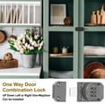 thumbnail image 6 of Combination Cabinet Lock, 3-Digit Password Cabinet Lock Zinc Alloy Mechanical Keyless Safety Door Latch, Grey, 6 of 7