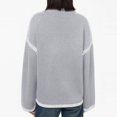 thumbnail image 4 of Wdgfv Casual Pullover Sweater for Women Elegant Women's Knit Pullover Sweater Soft Comfort Winter Warm Color Block Design Casual Long Sleeve Crewneck Top, 4 of 5