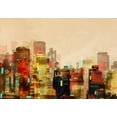 thumbnail image 2 of Roko, Ken 14x11 Gold Ornate Wood Framed with Double Matting Museum Art Print Titled - City Beyond 1, 2 of 4