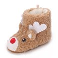 thumbnail image 6 of JYYYBF Winter Warm Christmas Shoes Newborn Baby Soft Sole Cartoon Elk Non-Slip Boots Prewalker Crib Shoes for Girls Boys, 6 of 6