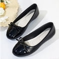 thumbnail image 5 of SuTry Women's Round Toe Flats PU Leather Bow Detail Slip On Comfortable Lightweight Color Block Casual Walking Office Shoes(41), 5 of 9