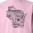thumbnail image 3 of Inktastic Wisconsin State Word Salad Adult Sweatshirt, 3 of 4