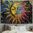 thumbnail image 2 of PRATYUS  Moon And Sun Tapestries Burning Sun with Star Psychedelic Mystic Wall Art aesthetic Wall Decor Wall Art for Bedroom, Living Room, Dorm Decor Boho (Multi-Color Sun &amp; Moon) 40x30inch, 2 of 6