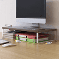 thumbnail image 4 of FTCBJJA 20 Inch Monitor Stand Riser, Computer Monitor Stand for Office Computer, Laptop, Small Printer, Walnut/White Desk, 4 of 5