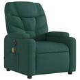 thumbnail image 3 of vidaXL Electric Massage Recliner Chair Dark green Polyester, Metal, Plywood, 3 of 5