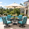 thumbnail image 3 of BPS Outdoor Chair Cushions for Patio Furniture, 20x20x4.1 Inch Water-resistant & Fade-Resistant, Set of 4, Blue, 3 of 8