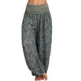 thumbnail image 1 of Pantalones de harén de pierna ancha para mujer Aladdin Boho Hippy Pantalones de yoga sueltos Tallas grandes-Verde militar-L Bolígrafo Bolígrafo Bolígrafo de papelería, 1 of 4