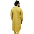 thumbnail image 5 of Atasi Men's Pathani Style Punjabi Shirt Ethnic Yellow Long Casual Kurta-Small, 5 of 9