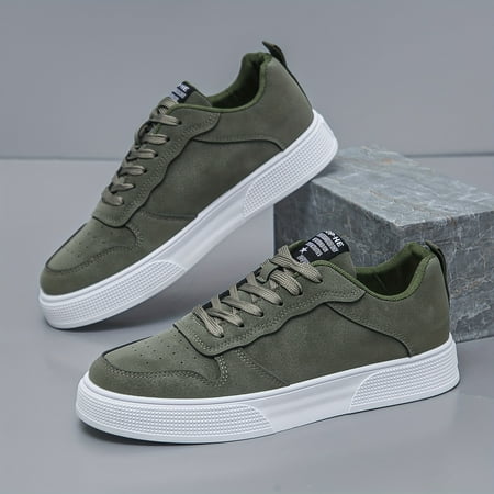 

GUMAAY Comfy Strike Skate Shoes - Soft Solid Colour Low Top Design Non Slip Outsole Breathable Mesh Panels Casual Lace Up Closure Ideal for Men s Outdoor Activities and Daily Wear