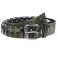 thumbnail image 2 of 1 1/2" Snap on Bullet Hardware Stitching-edged Camouflage Canvas Studded Belt, 2 of 4