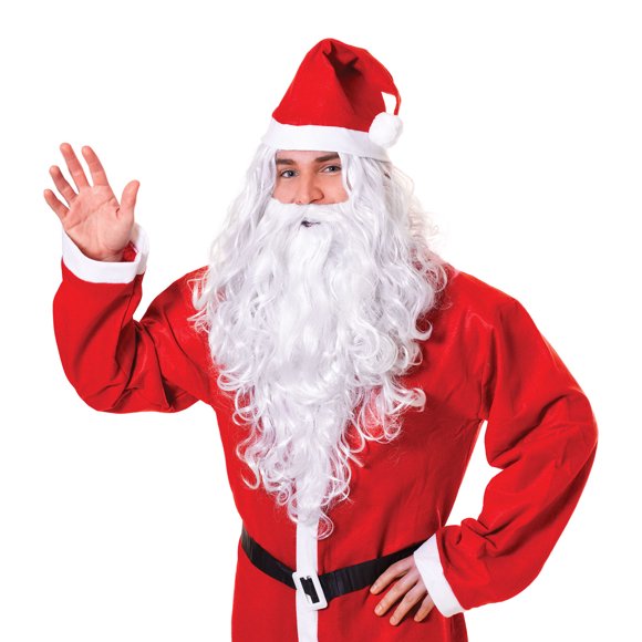 Bristol Novelty Mens/Womens Santa/Wizard Wig And Beard