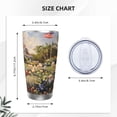 thumbnail image 4 of Rateoe American Flag Rose Garden Printed Car Guy Gifts for Men Women Tumbler - 20oz/590ml Double Wall Vacuum Insulated Stainless Steel Travel Tumbler Cups with Lid & Straw-Without Straw, 4 of 8
