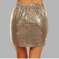 thumbnail image 4 of Shorts for Women Holiday Dress Short Pants Women's Sequin Skirt Sparkly Mini Skirts Jean Black, 4 of 5