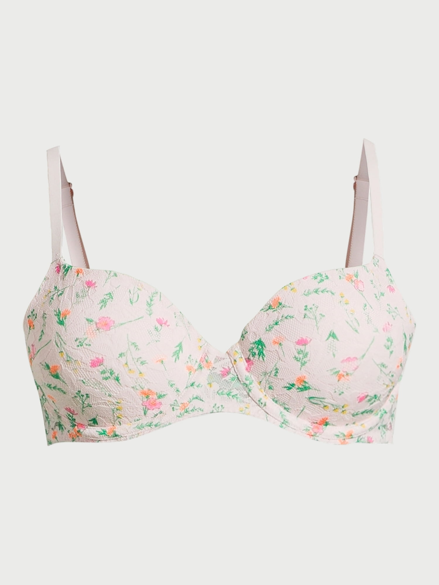 No Boundaries Women's All Over Lace Push Up Bra with Sugarcup, Sizes 34A-40DD