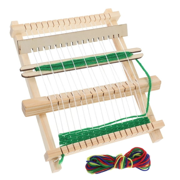Raindrops Worgeous 1 Set Small Handcraft Weaving Device Wooden Frame Loom for Yarn and Bracelet DIY Knitting Machine Funny Weaving Toy