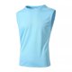 thumbnail image 2 of Camiseta sin mangas de cuello redondo para hombre, de malla de color liso, transpirable, de alta elasticidad, deportiva, sin mangas, de poliéster., 2 of 7