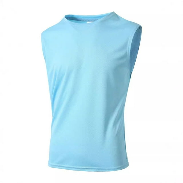 Timegard Débardeurs pour Hommes T-Shirts de Course Respirants Sans Manches Couleur Unie Col Rond